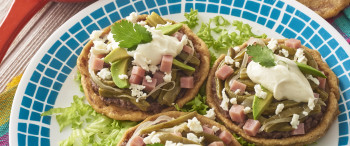 Sopecitos de jamón Chimex con nopales
