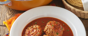 Albóndigas de res rellenas de tocino y jamón CHIMEX
