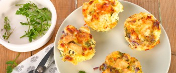 Muffins de huevo con jamón de pierna Chimex