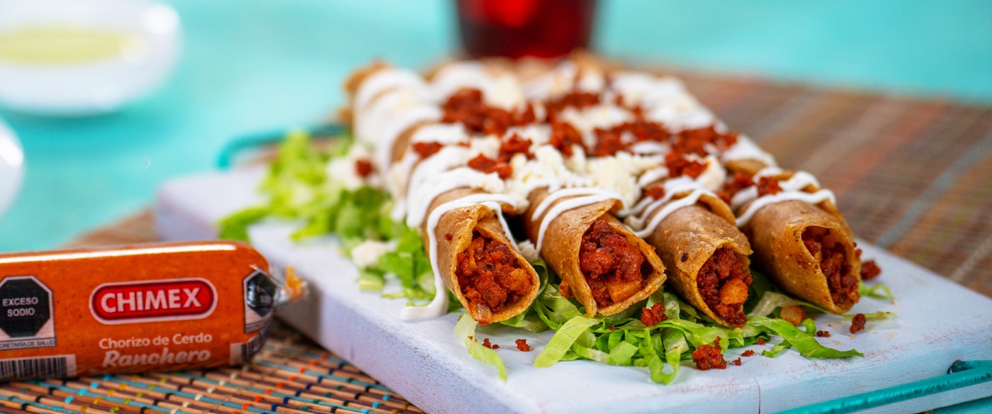 Flautas de Papa con Chorizo